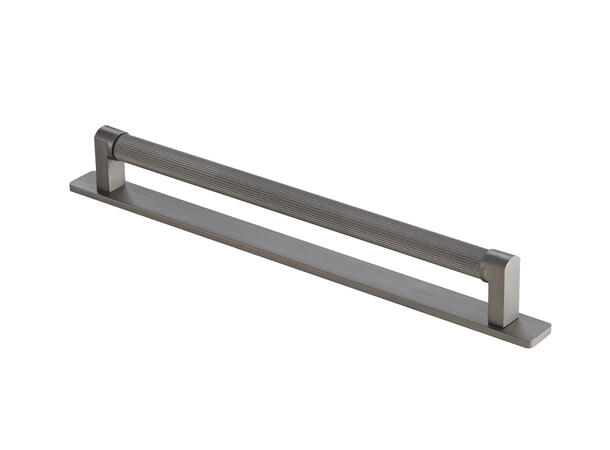 Fabio Gunmetal - 128 Håndtak med Bakplate 
