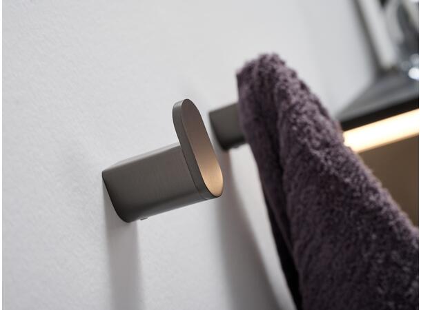 Polito Baderomsett L1 - Gunmetal Kroker og Papirholder i rustfritt stål