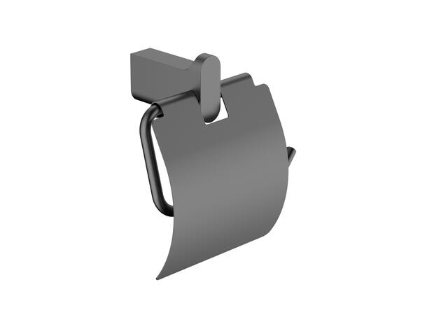 Polito Baderomsett L1 - Gunmetal Kroker og Papirholder i rustfritt stål