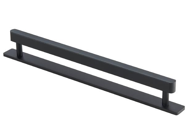 Leone Sort Matt - 128 Håndtak med Bakplate