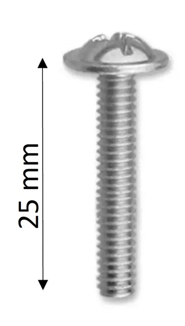 Håndtaksskrue M4X25mm 1-stk 