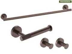 Santino Baderomsett M1 - Bronse Matt H&#229;ndklestang, Papirholder &amp; store Kroker