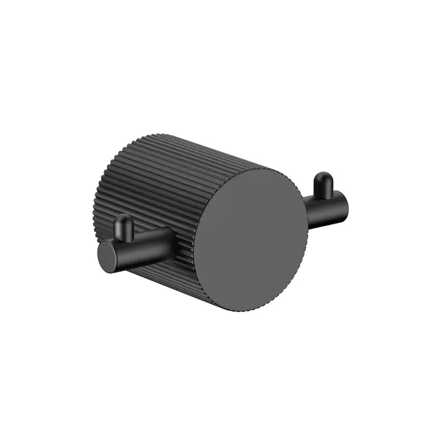 Donato Krok Dobbel - Sort Matt Dobbel Håndklekrok i rustfritt stål 