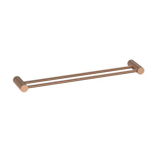 Donato Håndklestang Dbl - Kobber Børstet Håndklestang med dobbelt heng 