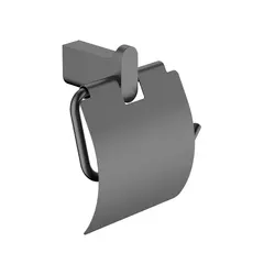 Polito Papirholder m/lokk - Gunmetal Toalettpapirholder m/lokk
