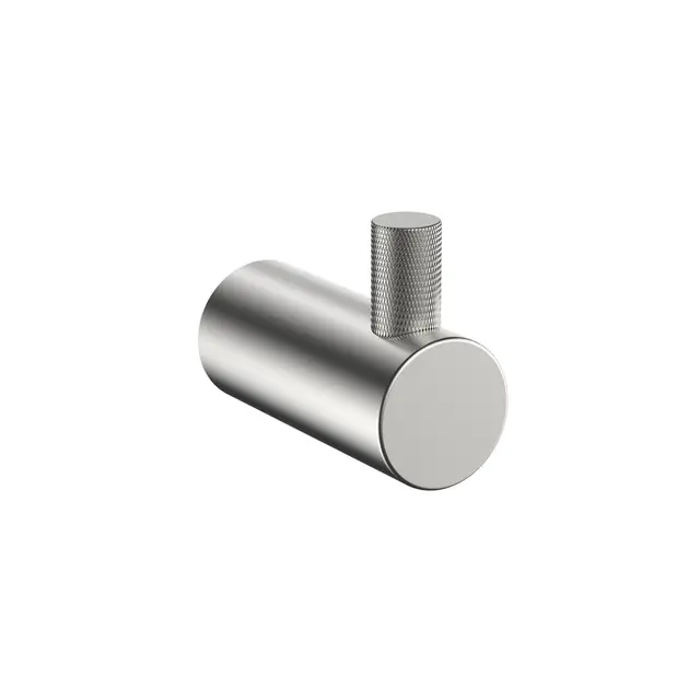 Santino Baderomsett L1 - Børstet Stål Kroker og Papirholder i rustfritt stål 