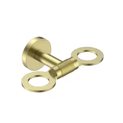 Santino Flaskeholder Dbl. - Gull Børstet Dobbel Såpeflaskeholder i rustfritt stål