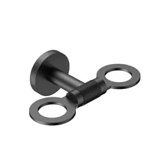 Santino Flaskeholder Dbl. - Sort Matt Dobbel Såpeflaskeholder i rustfritt stål