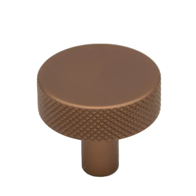 Amato Knott - Kobber Børstet Med crystal cut mønster 