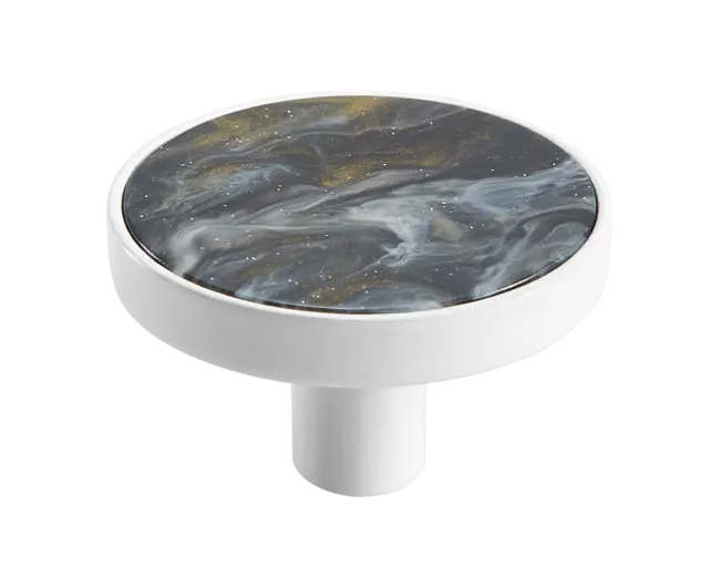 Ciro Knott - Hvit Matt Sort Skjell 