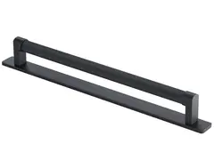 Fabio Sort Matt - 128 Håndtak med Bakplate