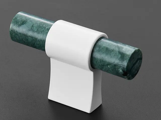 Italo T-Bar - Hvit Matt Grønn Marmor 