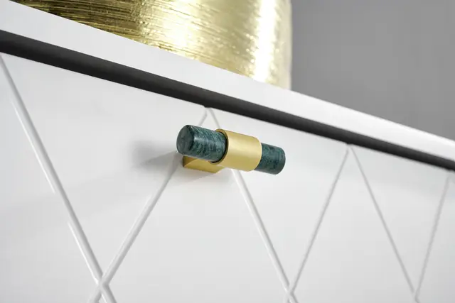 Italo T-Bar - Gull Børstet Grønn Marmor 