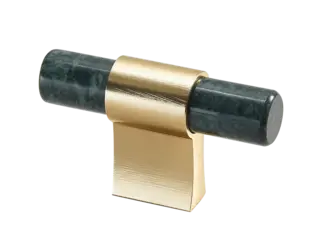 Italo T-Bar - Gull B&#248;rstet Gr&#248;nn Marmor