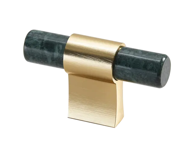 Italo T-Bar - Gull Børstet Grønn Marmor 