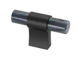 Italo T-Bar - Sort Matt Sort og Hvit Marmor