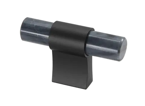 Italo T-Bar - Sort Matt Sort og Hvit Marmor