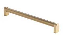 Rustico Håndtak 128 - Gull Børstet Med crystal cut mønster