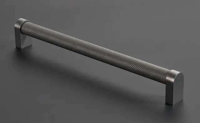 Rustico Håndtak 128 - Gunmetal Med crystal cut mønster 