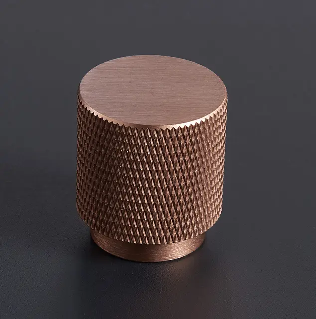 Rustico Knott - Kobber Børstet Med crystal cut mønster 